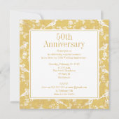Invitation pour les 50 ans de mariage en forme de  (Devant)