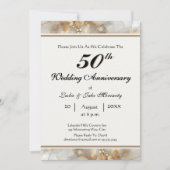 Invitation pour les 50 ans de mariage en or (Devant)
