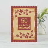 Invitation pour les 50 ans de mariage en or (Debout devant)