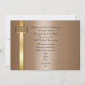 Invitation pour les 50 ans de mariage en or (Dos)
