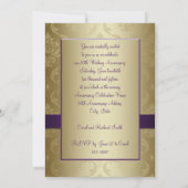 Invitation pour les 50 ans de mariage en Or Pourpr (Dos)