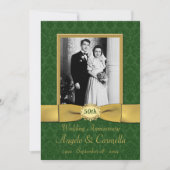 Invitation pour les 50 ans de mariage en vert (Devant)