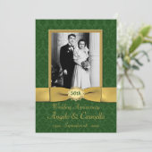 Invitation pour les 50 ans de mariage en vert (Debout devant)