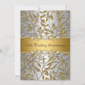 Invitation pour les 50 ans de mariage Gold Leaf (Devant)