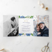 Invitation pour les 50 ans de mariage Hydrangea do (Intérieur)