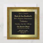 Invitation pour les 50 ans de mariage - Insertion  (Dos)