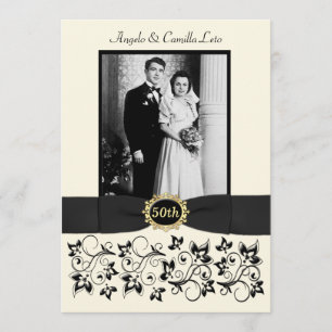 Invitation pour les 50 ans de mariage - Ivoire