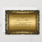 Invitation pour les 50 ans de mariage Jewel Damask (Dos)