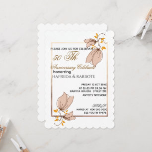 Invitation pour les 50 ans de mariage, Noces de ve