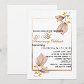 Invitation pour les 50 ans de mariage, Noces de Ve (Devant / Derrière)
