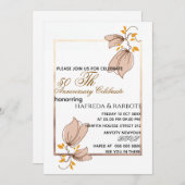 Invitation pour les 50 ans de mariage, Noces de Ve (Devant / Derrière)