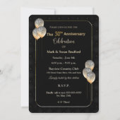 Invitation pour les 50 ans de mariage Orné Or (Dos)