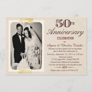 Invitation pour les 50 ans de mariage - Photo pers