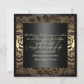 Invitation pour les 50 ans de mariage Rose Noir &  (Dos)