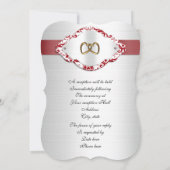 Invitation pour les 50 ans de mariage rouge et bla (Dos)