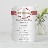 Invitation pour les 50 ans de mariage rouge et bla (Debout devant)