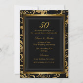 Invitation pour les 50 ans de mariage thème floral (Dos)