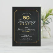 Invitation pour les 50 ans de mariage Typograph Go (Debout devant)