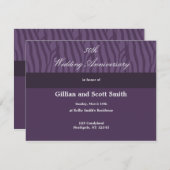 Invitation pour les 50 ans de mariage violet (Devant / Derrière)