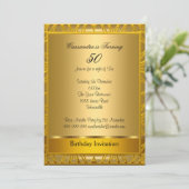 Invitation pour les 50 ans Deco Gold (Debout devant)