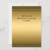 Invitation pour les 50 ans Deco Gold (Dos)