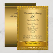 Invitation pour les 50 ans Deco Gold (Devant / Derrière)