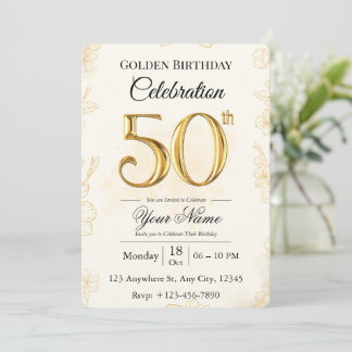 Invitation pour les 50 ans d'or 