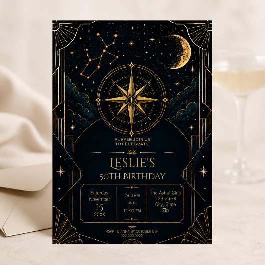Invitation pour les 50 ans du Sagittaire | Céleste
