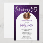 Invitation pour les 50 ans d'une femme (Devant / Derrière)
