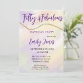 Invitation pour les 50 ans d'une femme (Debout devant)