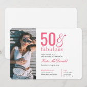 Invitation pour les 50 ans et fabuleuse (Devant / Derrière)