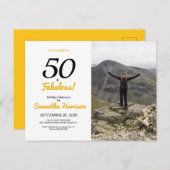 Invitation pour les 50 ans et Fabulueux (Devant / Derrière)