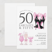 Invitation pour les 50 ans, Femme Fabuleuse et Cin (Devant / Derrière)