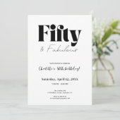 Invitation pour les 50 ans : Fifty & Fabulous (Debout devant)