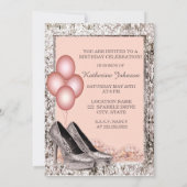 Invitation pour les 50 ans Silver et Peach (Dos)