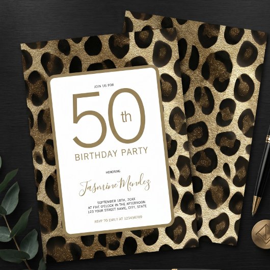 Invitation pour les 50 ans sur le thème de l'impre