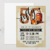 Invitation pour les 50 ans Whiskey & Cigars (Devant / Derrière)
