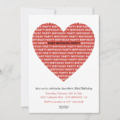 Invitation pour les 53 ans xoxo chérie fille (Devant)