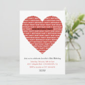 Invitation pour les 53 ans xoxo chérie fille (Debout devant)