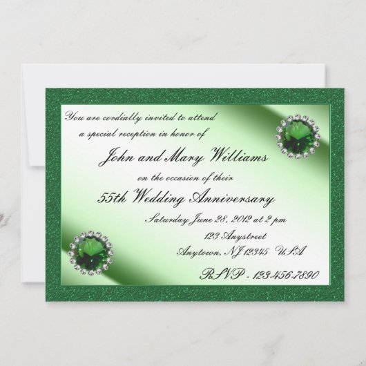 Invitation pour les 55 ans de mariage (Dos)