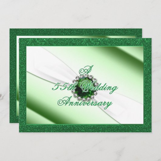 Invitation pour les 55 ans de mariage (Devant / Derrière)