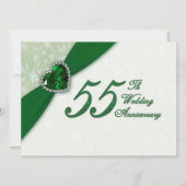 Invitation pour les 55 ans de mariage - Damask (Devant)