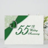 Invitation pour les 55 ans de mariage - Damask (Debout devant)