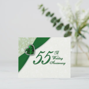 Invitation pour les 55 ans de mariage en Damassé