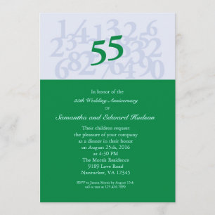 Invitation pour les 55 ans de mariage - Noces d'ém