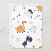 Invitation pour les 5 ans d'anniversaire Dino Part (Dos)