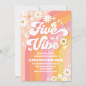 Invitation pour les 5 ans de Groovy Rainbow (Devant)