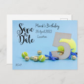 Invitation pour les 5 ans de Tennis "Save the Date (Devant / Derrière)