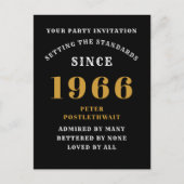 Invitation pour les 60 ans 1966 Noir Or (Devant)