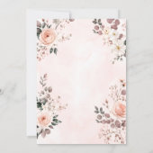 Invitation pour les 60 ans avec des fleurs sauvage (Dos)